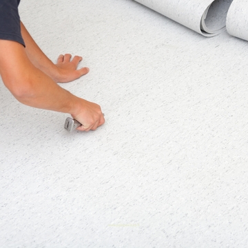 Pose sol pvc en lés avec soudures